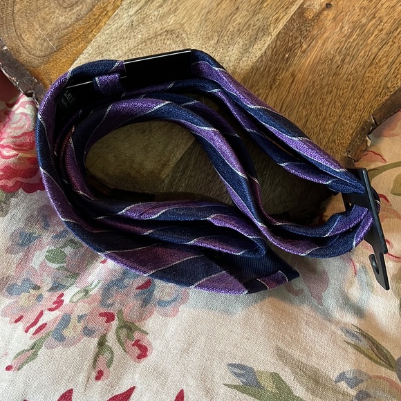 RALPH LAUREN Mens SLIM tie Graphic Stripe Print Purple & Blue Career fun $89 NEW - Picture 13 of 16
